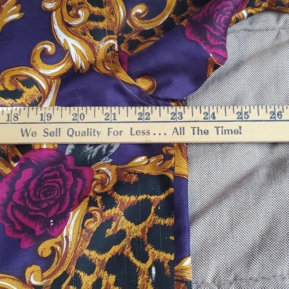 Vintage Anna and Frank Womens Silk Shirt Sz L Romatic Rose Victorian Paisley - Picture 5 of 8